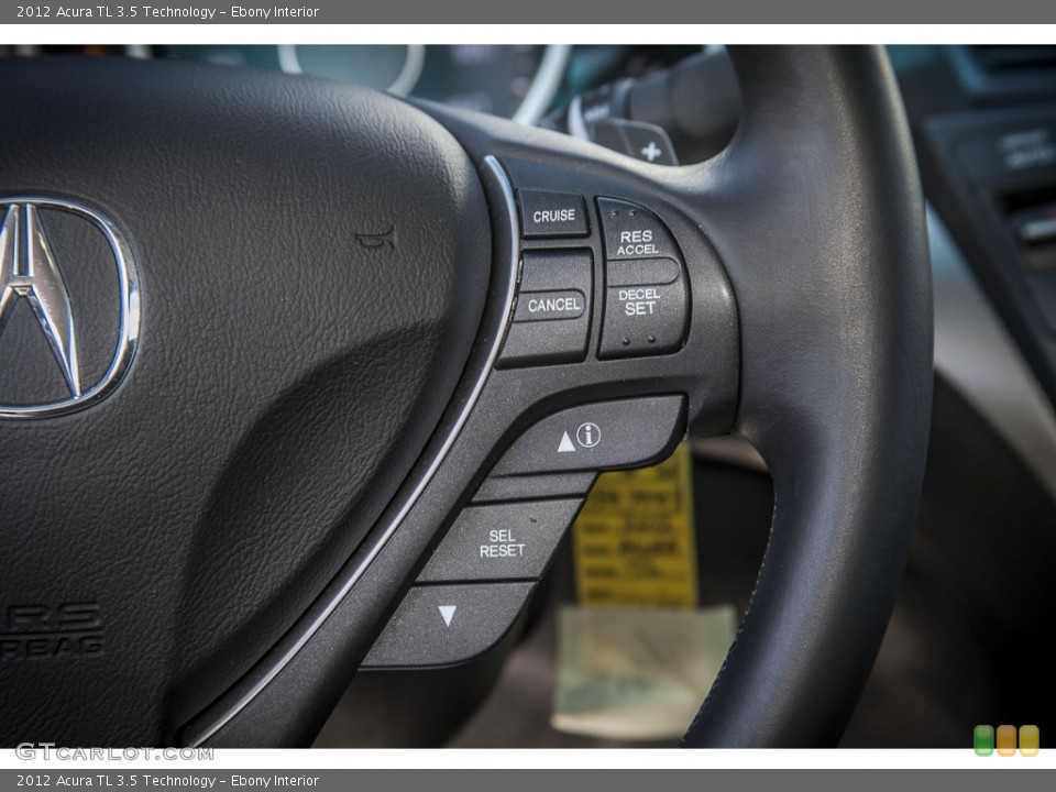 Ebony Interior Controls for the 2012 Acura TL 3.5 Technology #86039352