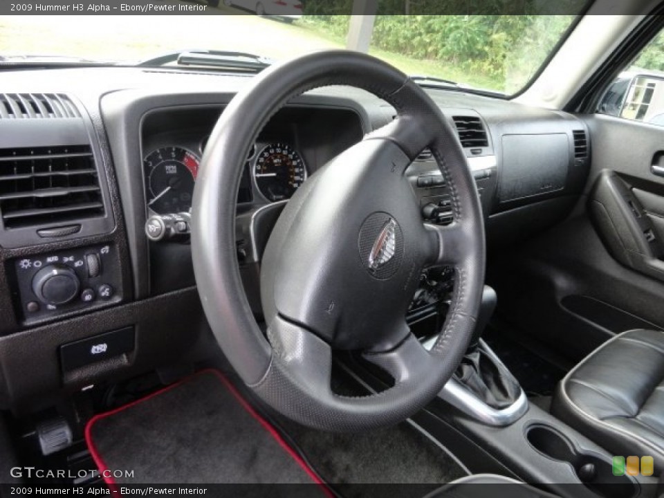 Ebony/Pewter Interior Steering Wheel for the 2009 Hummer H3 Alpha #86040207