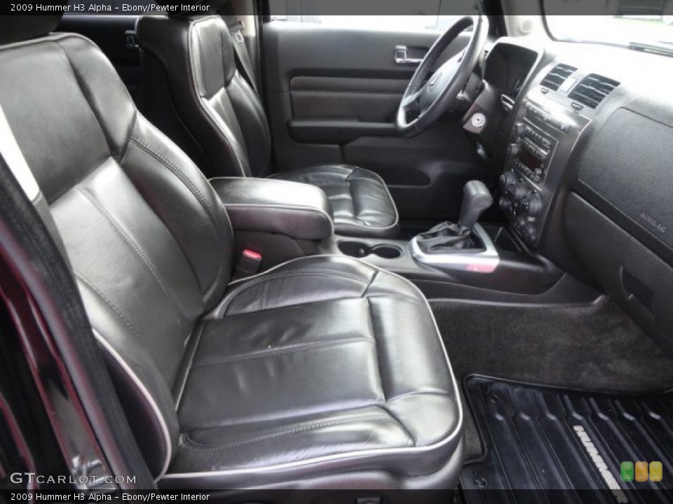 Ebony/Pewter Interior Front Seat for the 2009 Hummer H3 Alpha #86040336