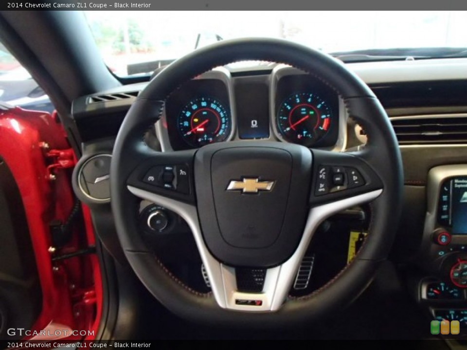 Black Interior Steering Wheel for the 2014 Chevrolet Camaro ZL1 Coupe #86042091