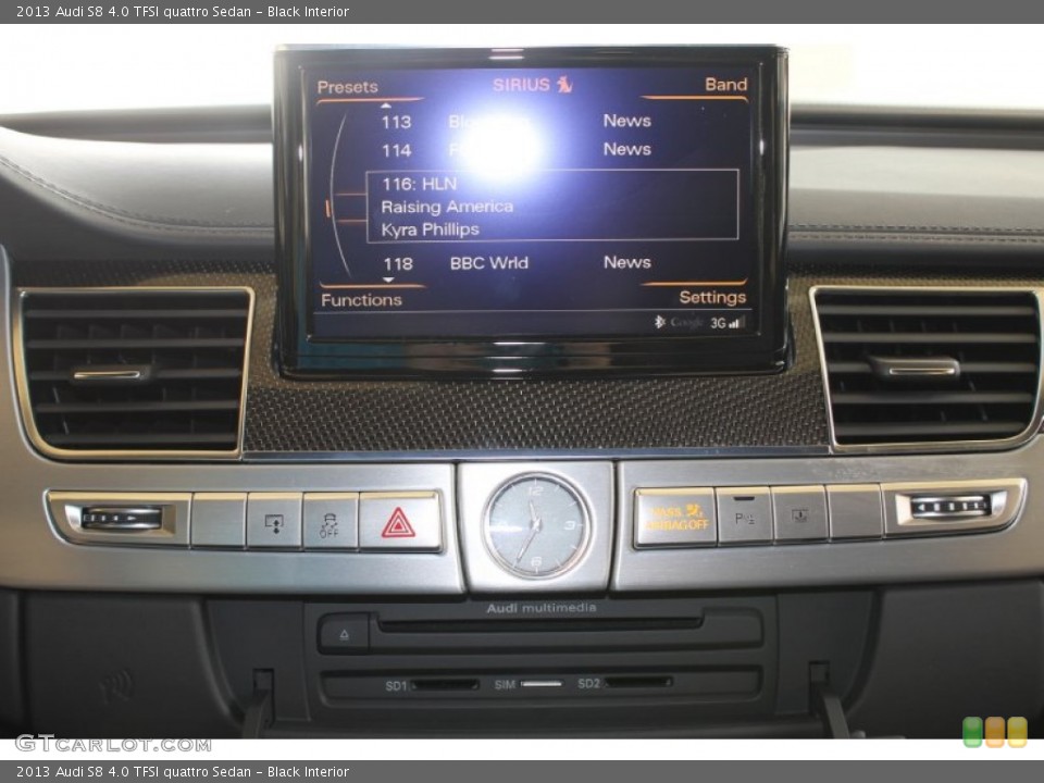 Black Interior Controls for the 2013 Audi S8 4.0 TFSI quattro Sedan #86048599