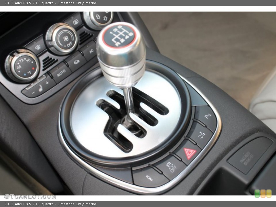 Limestone Gray Interior Transmission for the 2012 Audi R8 5.2 FSI quattro #86049630