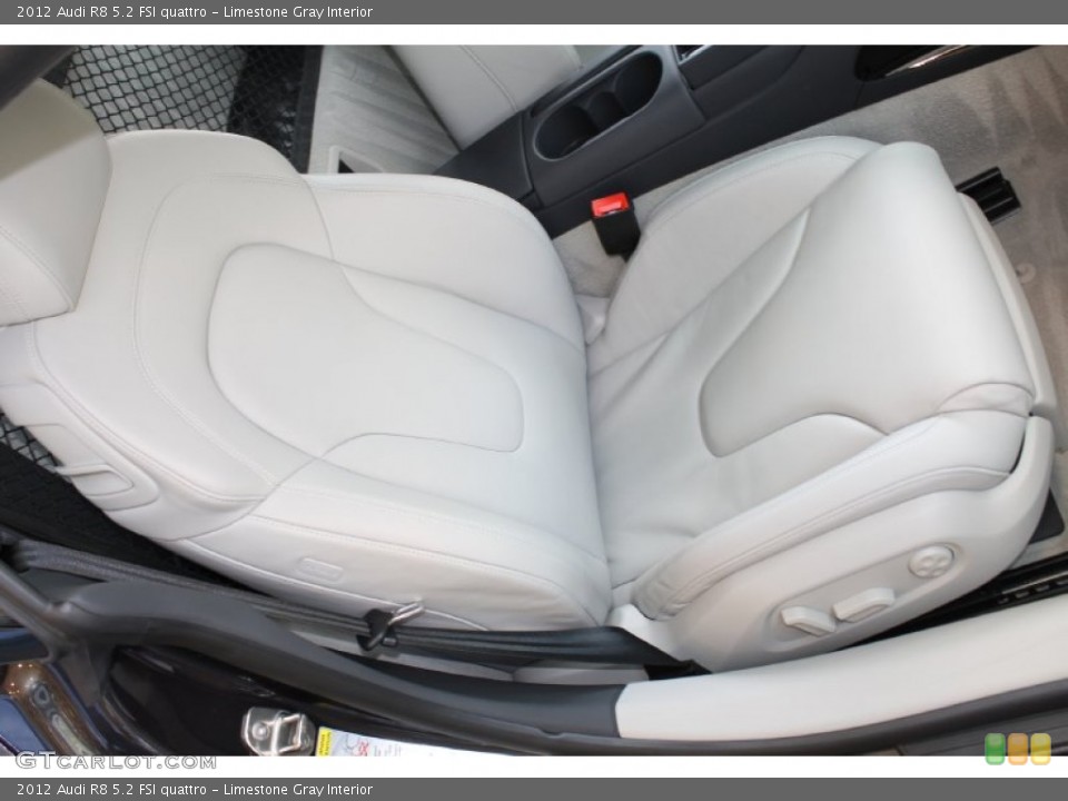 Limestone Gray Interior Front Seat for the 2012 Audi R8 5.2 FSI quattro #86049735