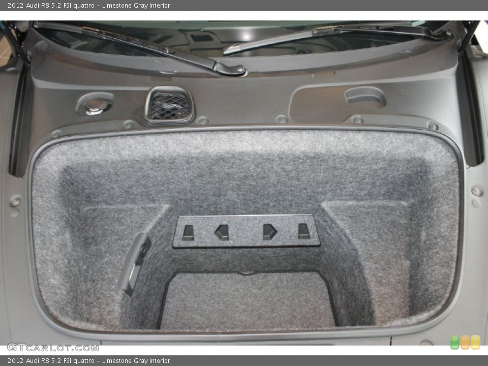 Limestone Gray Interior Trunk for the 2012 Audi R8 5.2 FSI quattro #86049801