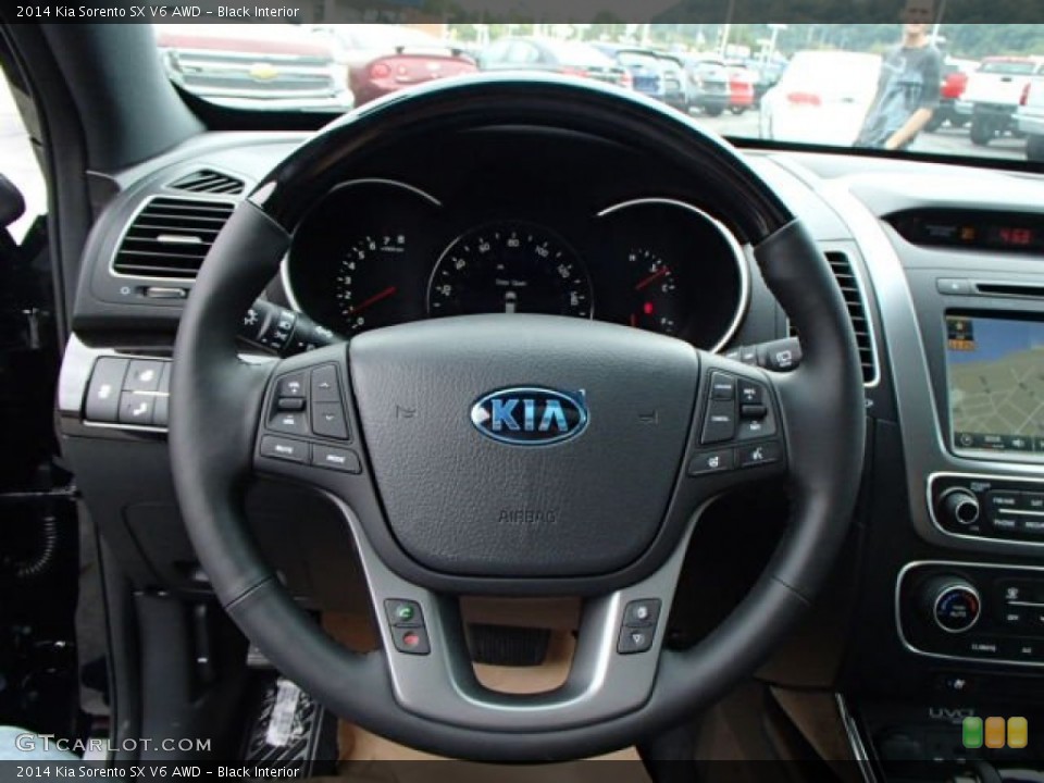 Black Interior Steering Wheel for the 2014 Kia Sorento SX V6 AWD #86051190
