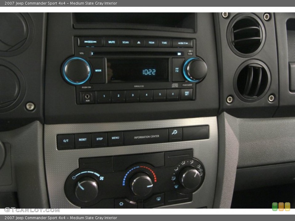 Medium Slate Gray Interior Controls for the 2007 Jeep Commander Sport 4x4 #86051475
