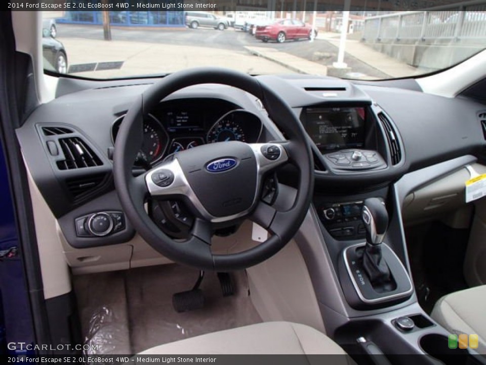 Medium Light Stone Interior Dashboard for the 2014 Ford Escape SE 2.0L EcoBoost 4WD #86052918