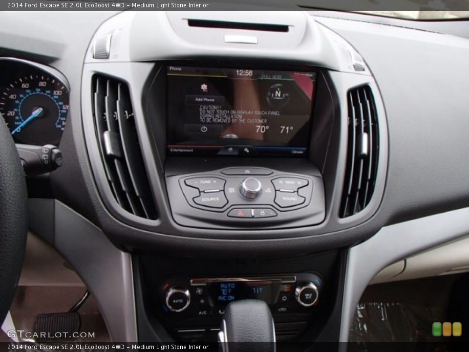 Medium Light Stone Interior Controls for the 2014 Ford Escape SE 2.0L EcoBoost 4WD #86052990