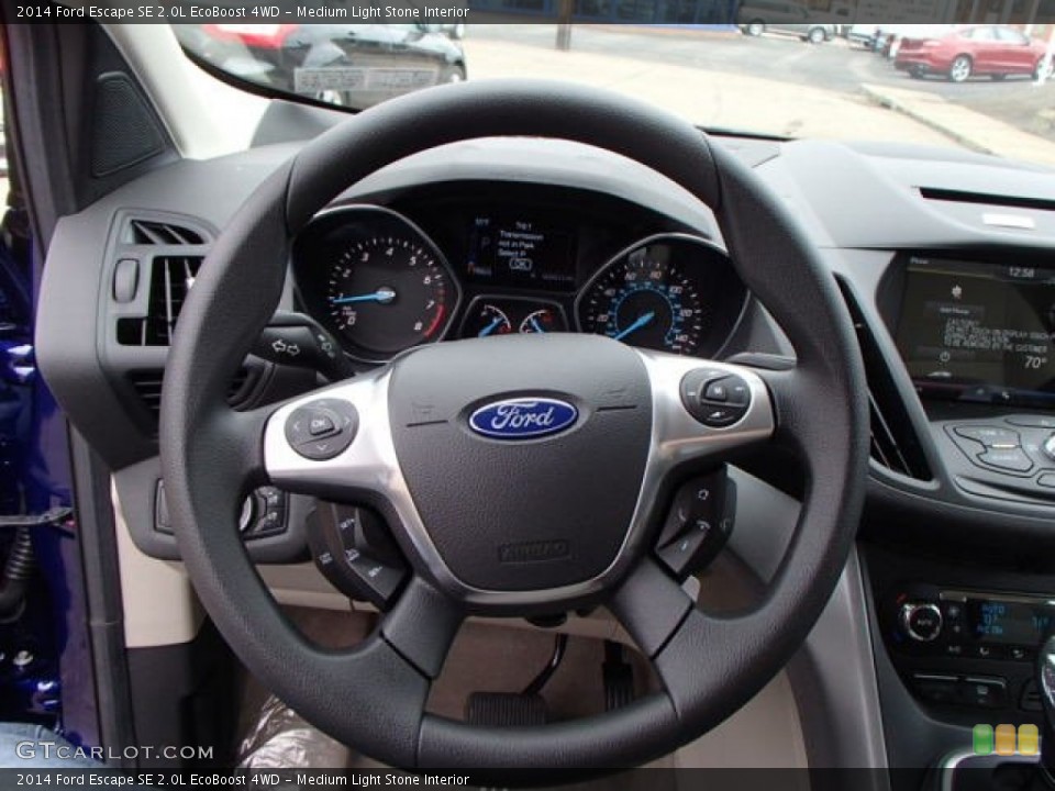 Medium Light Stone Interior Steering Wheel for the 2014 Ford Escape SE 2.0L EcoBoost 4WD #86053068