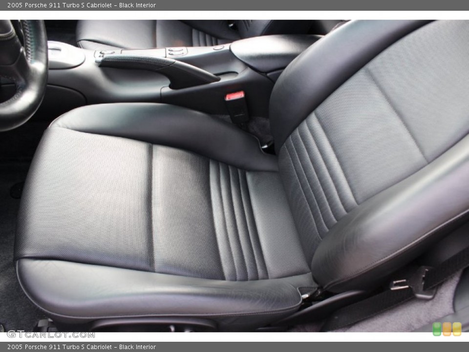 Black Interior Front Seat for the 2005 Porsche 911 Turbo S Cabriolet #86055735