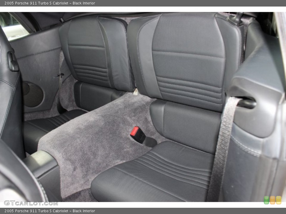 Black Interior Rear Seat for the 2005 Porsche 911 Turbo S Cabriolet #86056104