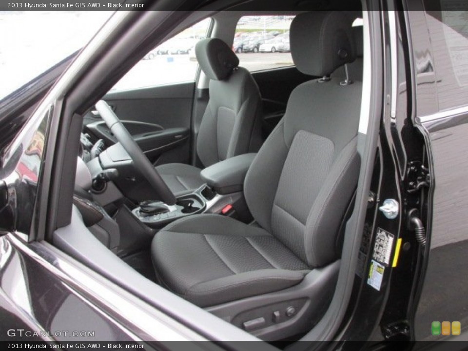 Black Interior Front Seat for the 2013 Hyundai Santa Fe GLS AWD #86057634