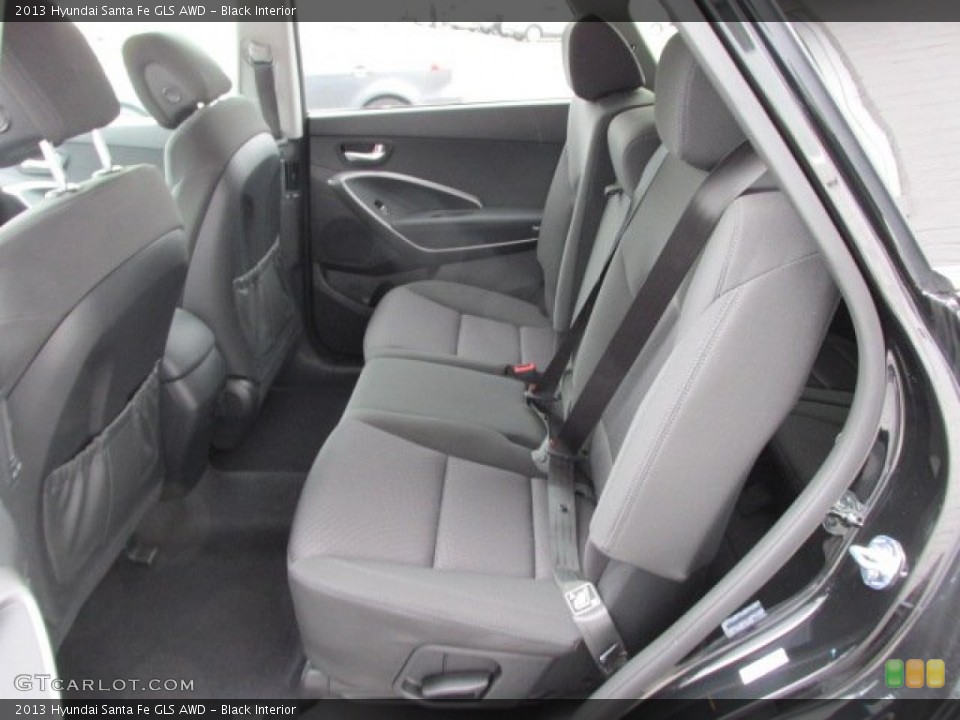 Black Interior Rear Seat for the 2013 Hyundai Santa Fe GLS AWD #86057799