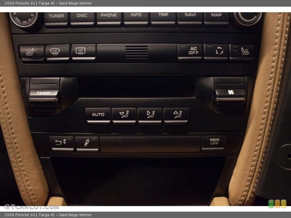 Sand Beige Interior Controls for the 2009 Porsche 911 Targa 4S #86060433