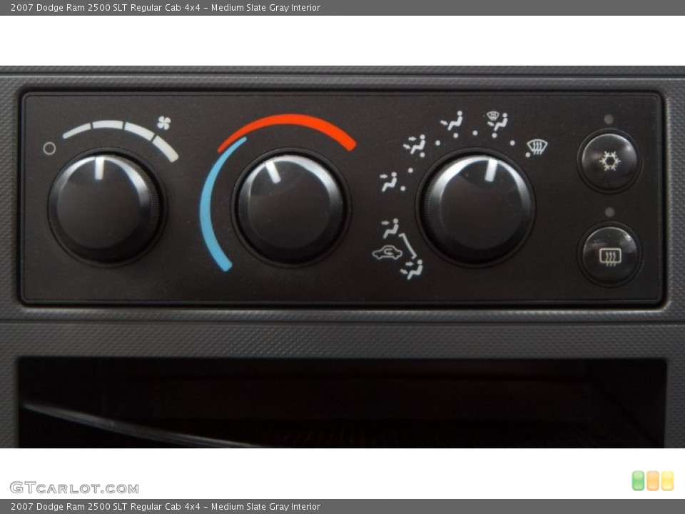 Medium Slate Gray Interior Controls for the 2007 Dodge Ram 2500 SLT Regular Cab 4x4 #86061378
