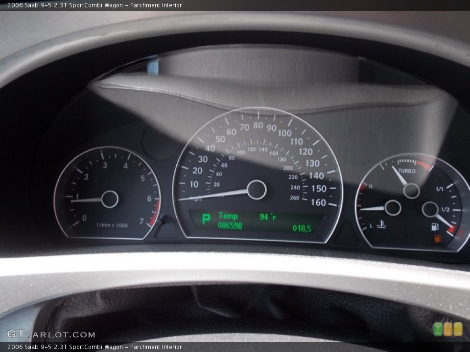 Parchment Interior Gauges for the 2006 Saab 9-5 2.3T SportCombi Wagon #86062212