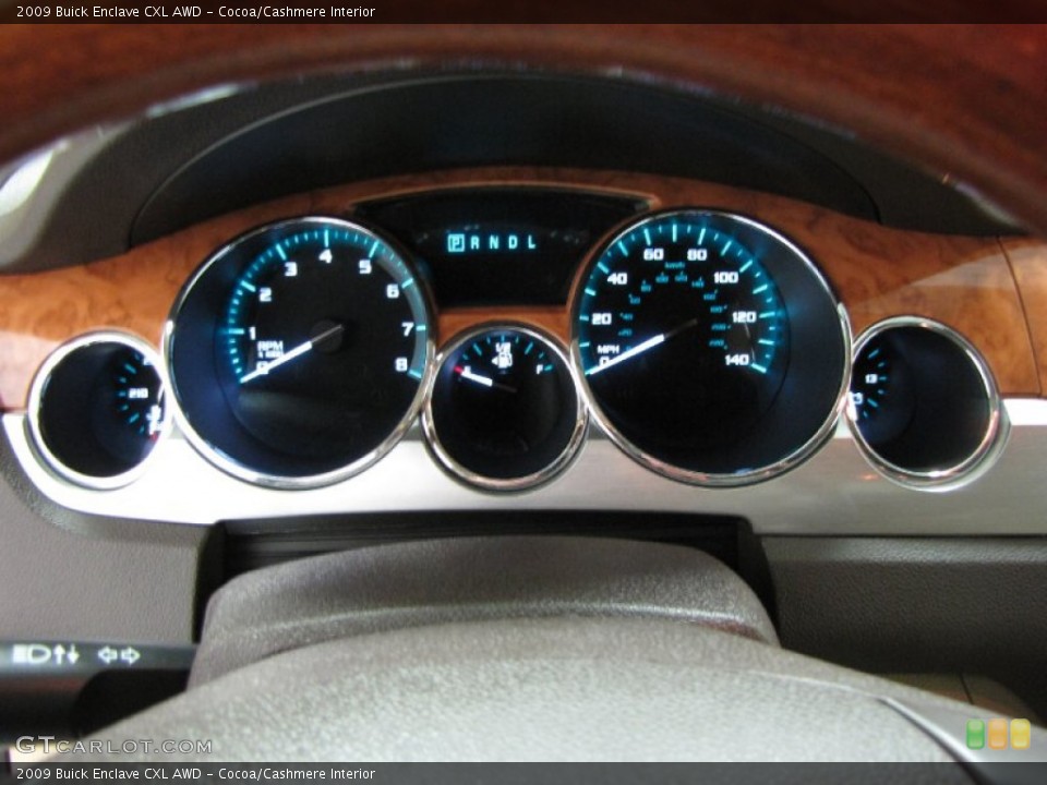 Cocoa/Cashmere Interior Gauges for the 2009 Buick Enclave CXL AWD #86062332