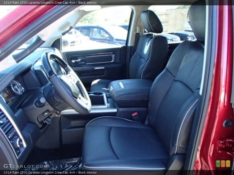 Black Interior Front Seat for the 2014 Ram 1500 Laramie Longhorn Crew Cab 4x4 #86071627
