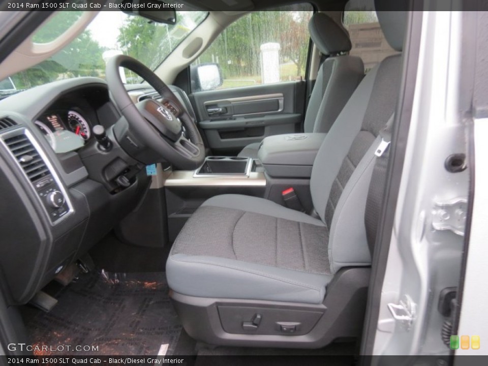 Black/Diesel Gray Interior Front Seat for the 2014 Ram 1500 SLT Quad Cab #86073565