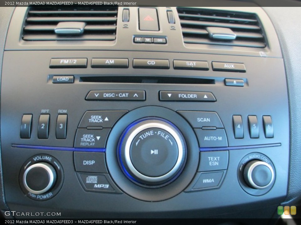 MAZDASPEED Black/Red Interior Audio System for the 2012 Mazda MAZDA3 MAZDASPEED3 #86073796