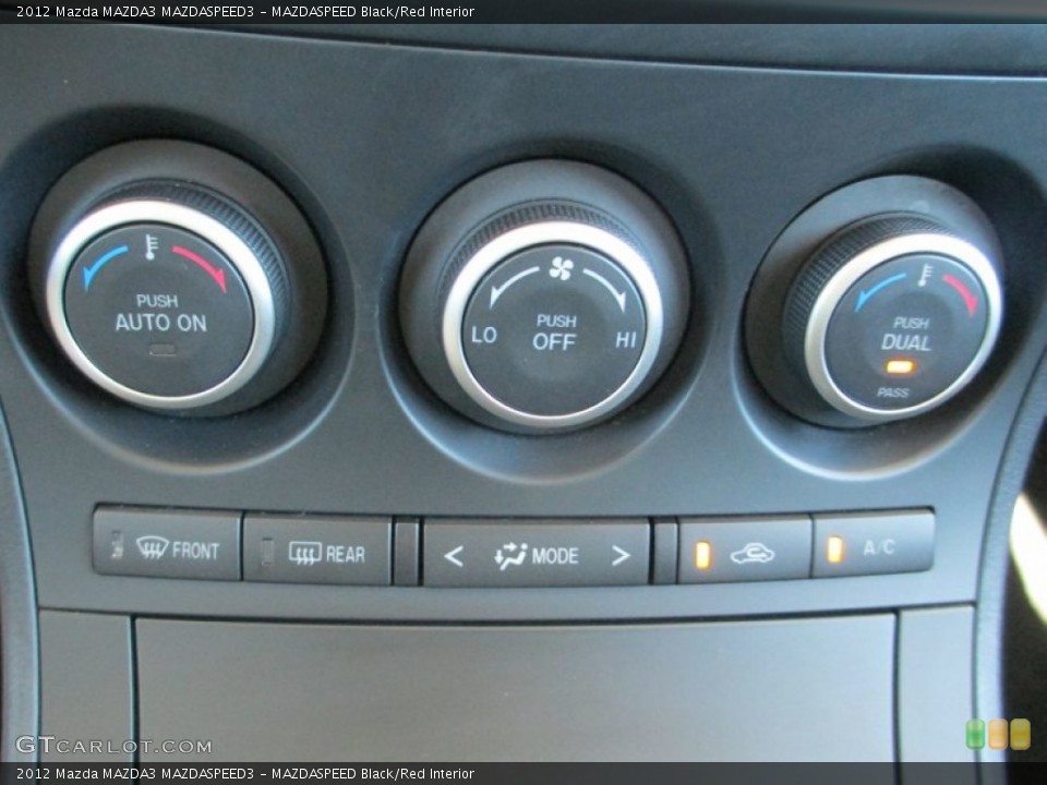 MAZDASPEED Black/Red Interior Controls for the 2012 Mazda MAZDA3 MAZDASPEED3 #86073820
