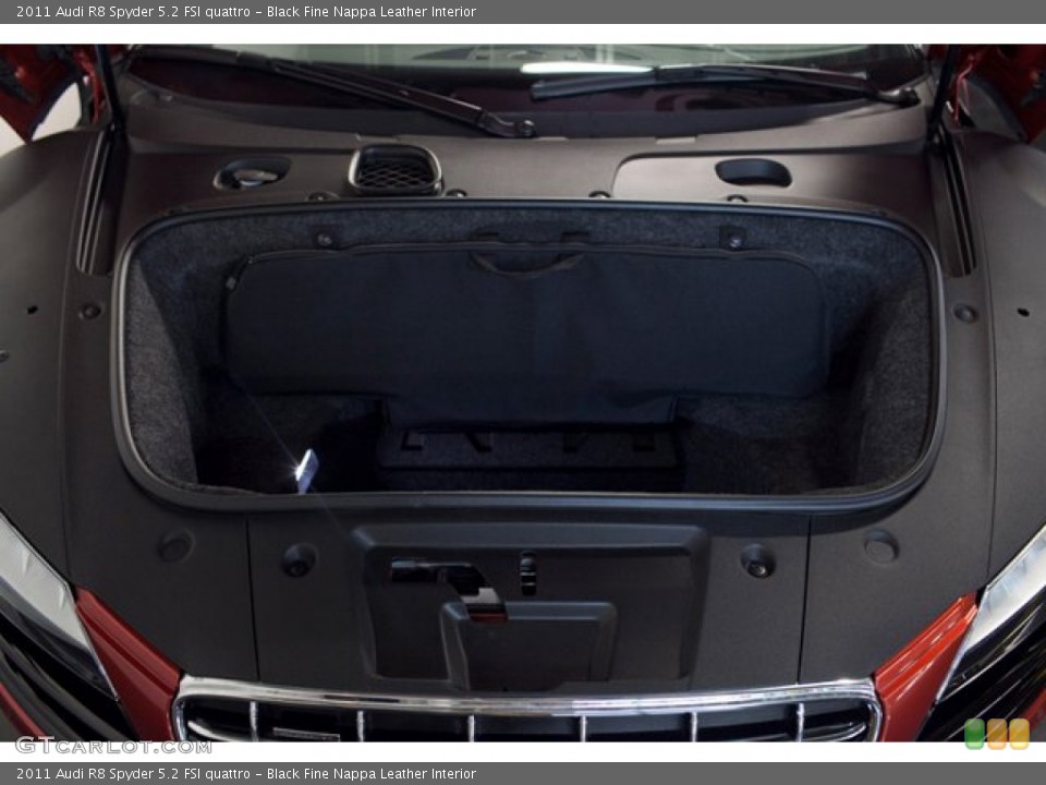 Black Fine Nappa Leather Interior Trunk for the 2011 Audi R8 Spyder 5.2 FSI quattro #86082853