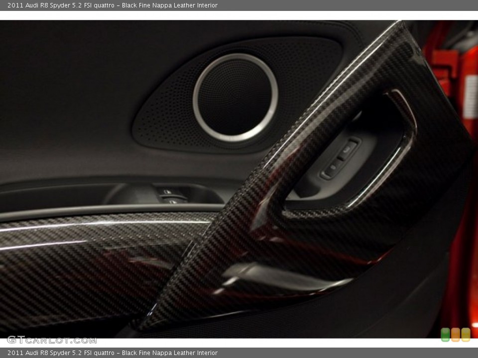 Black Fine Nappa Leather Interior Controls for the 2011 Audi R8 Spyder 5.2 FSI quattro #86083270