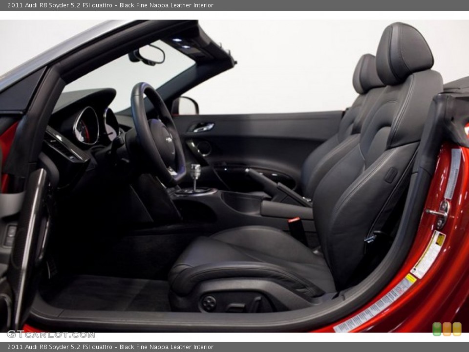 Black Fine Nappa Leather Interior Photo for the 2011 Audi R8 Spyder 5.2 FSI quattro #86083309