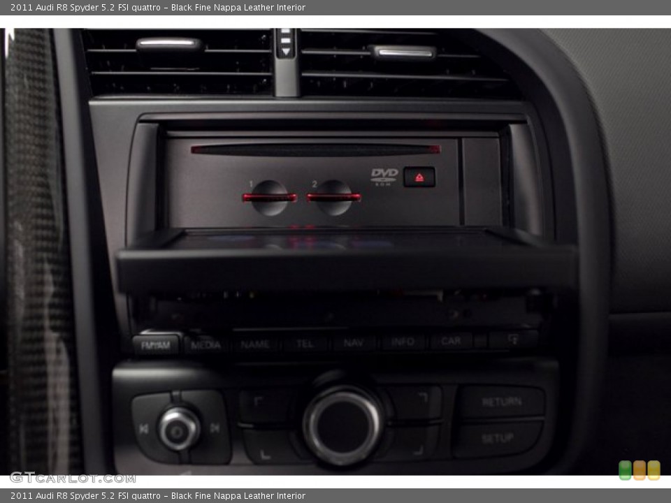 Black Fine Nappa Leather Interior Controls for the 2011 Audi R8 Spyder 5.2 FSI quattro #86083643