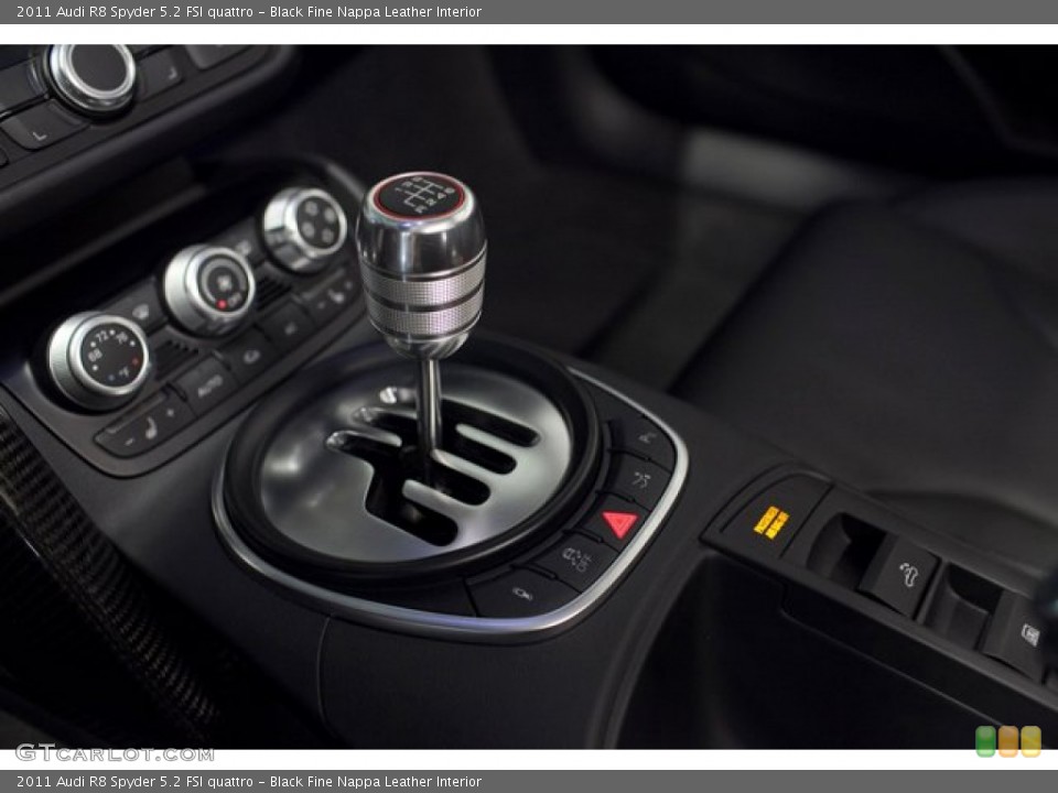 Black Fine Nappa Leather Interior Transmission for the 2011 Audi R8 Spyder 5.2 FSI quattro #86083708