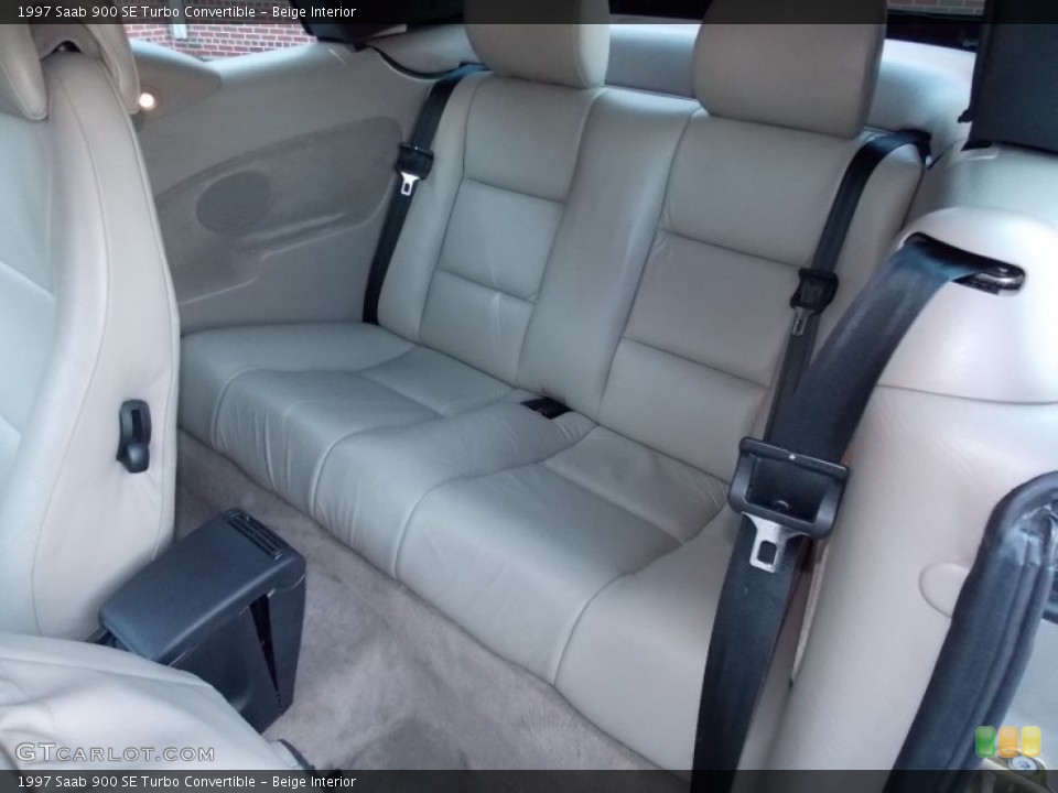 Beige Interior Rear Seat for the 1997 Saab 900 SE Turbo Convertible #86086762