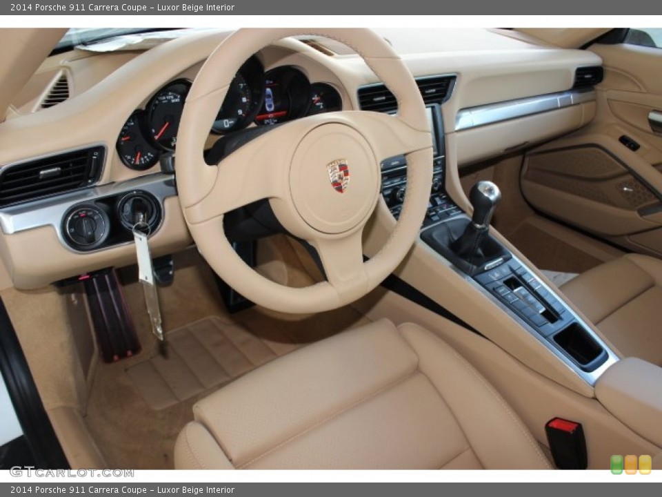 Luxor Beige Interior Prime Interior for the 2014 Porsche 911 Carrera Coupe #86091154