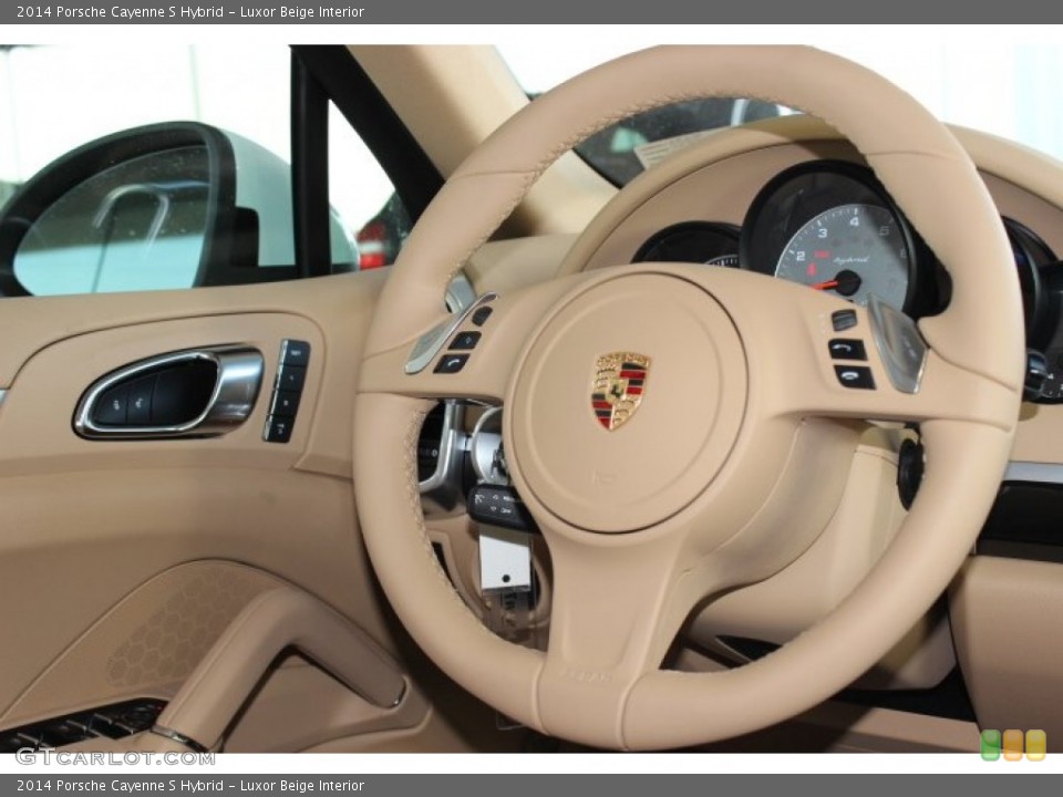 Luxor Beige Interior Steering Wheel for the 2014 Porsche Cayenne S Hybrid #86092345