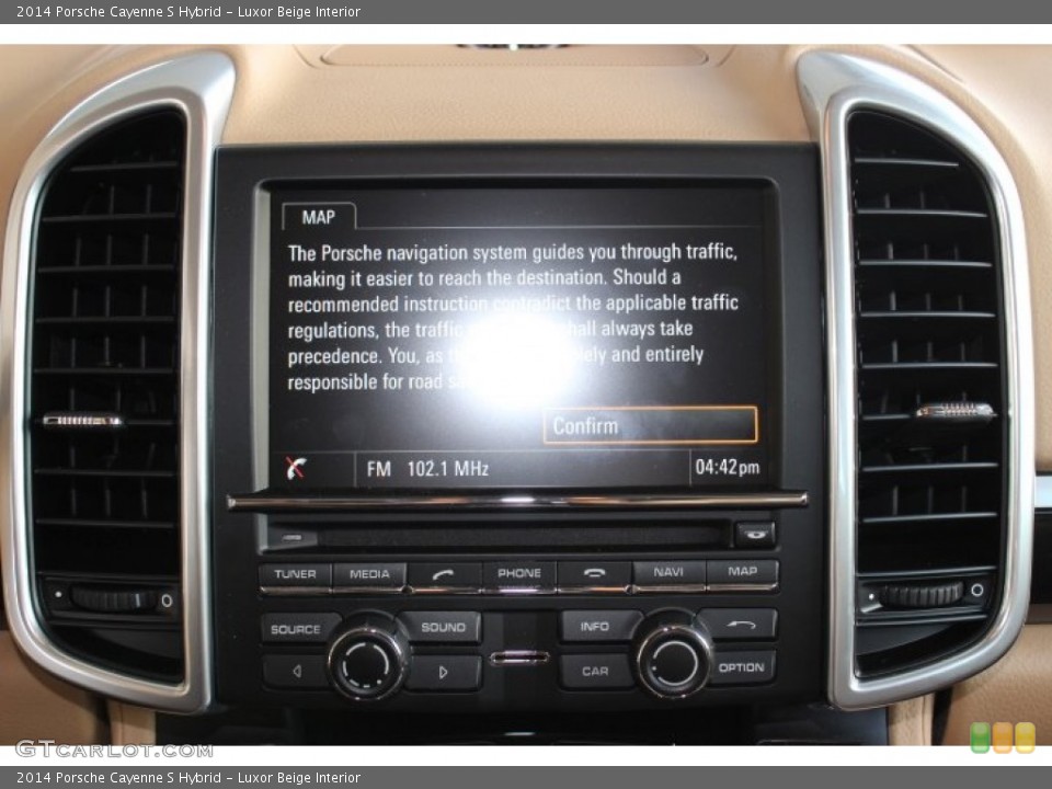 Luxor Beige Interior Controls for the 2014 Porsche Cayenne S Hybrid #86092945