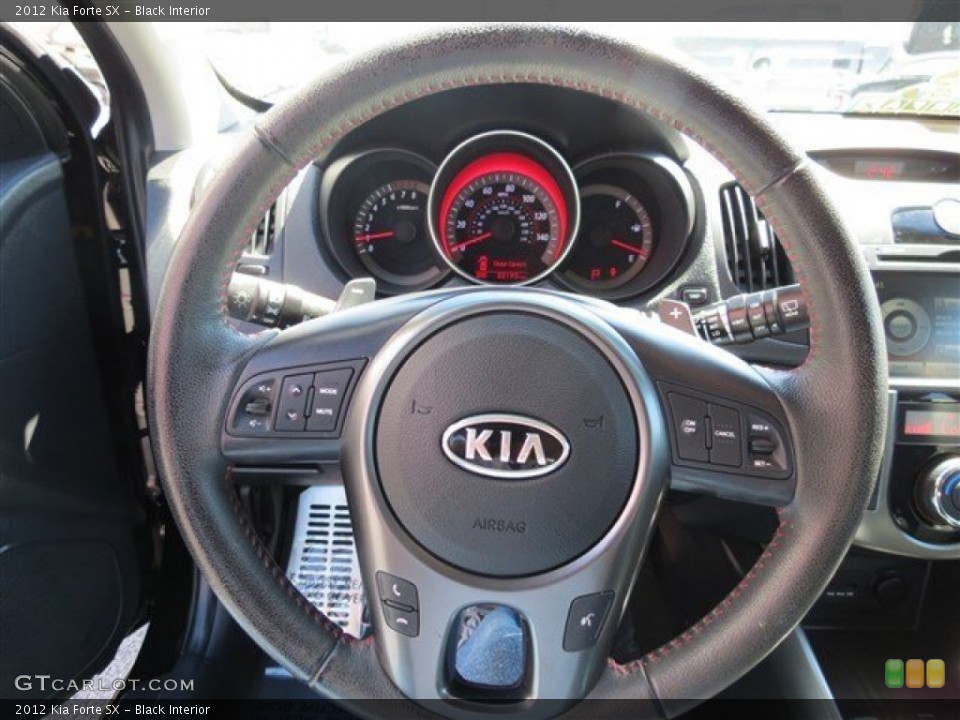 Black Interior Steering Wheel for the 2012 Kia Forte SX #86097286