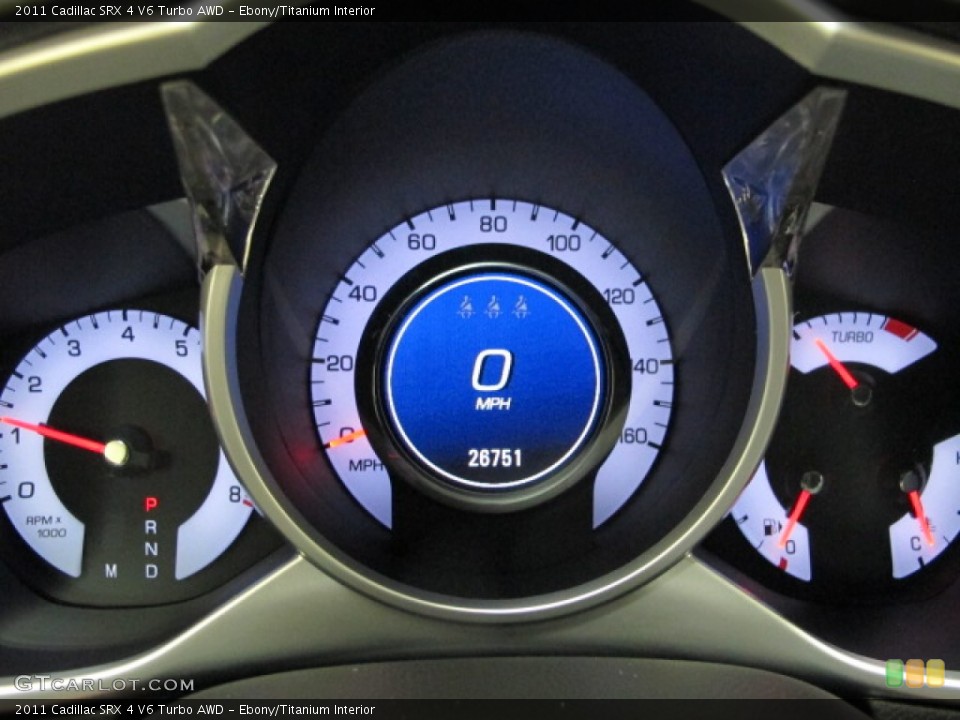 Ebony/Titanium Interior Gauges for the 2011 Cadillac SRX 4 V6 Turbo AWD #86098735