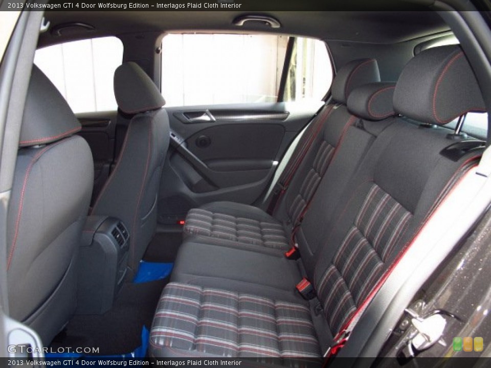 Interlagos Plaid Cloth Interior Rear Seat for the 2013 Volkswagen GTI 4 Door Wolfsburg Edition #86099227