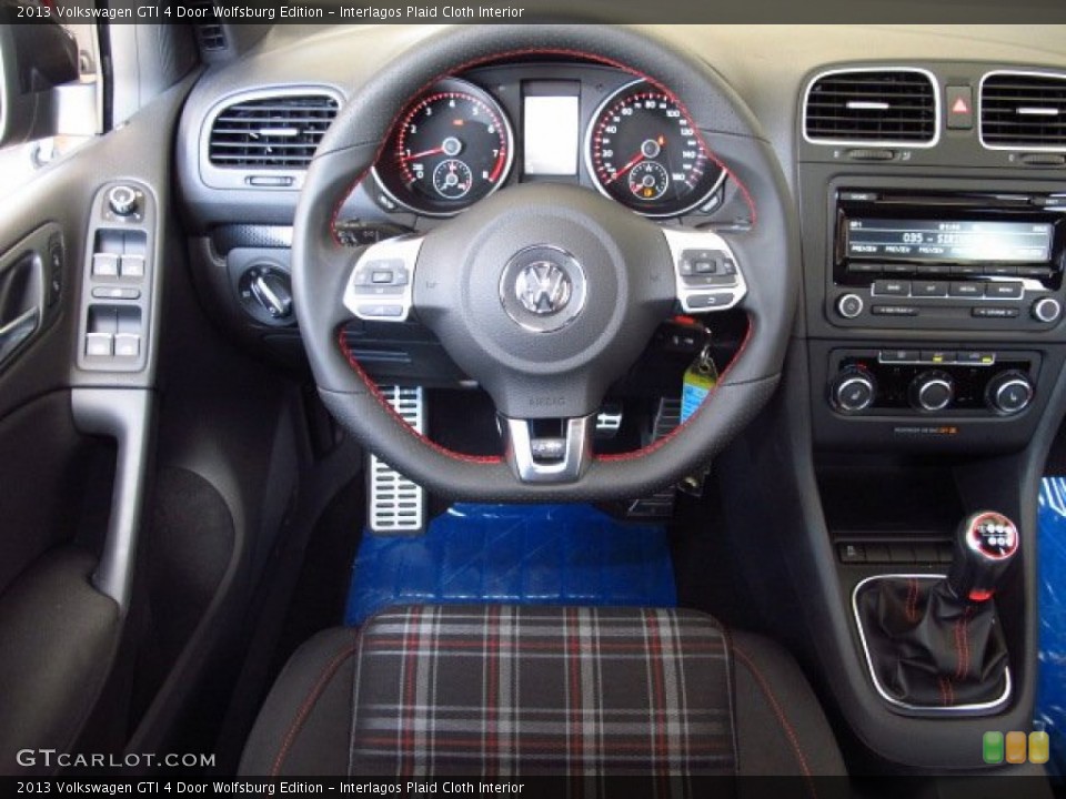 Interlagos Plaid Cloth Interior Dashboard for the 2013 Volkswagen GTI 4 Door Wolfsburg Edition #86099355