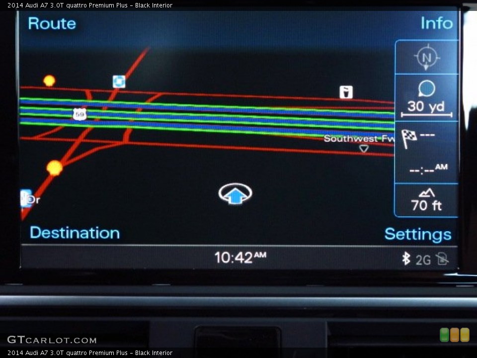 Black Interior Navigation for the 2014 Audi A7 3.0T quattro Premium Plus #86106814