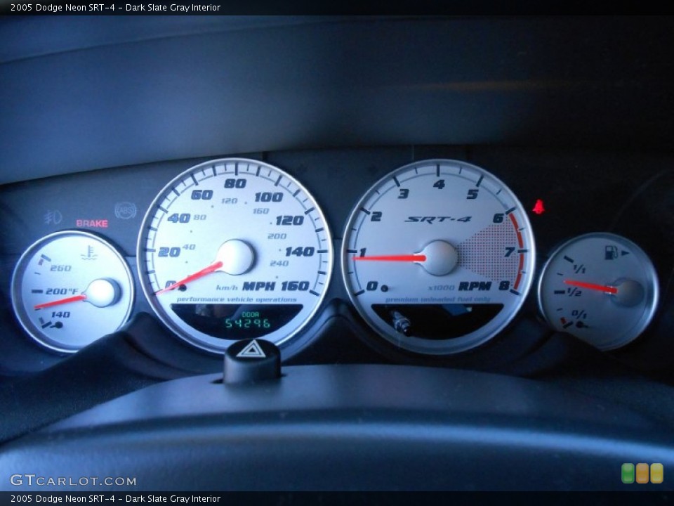 Dark Slate Gray Interior Gauges for the 2005 Dodge Neon SRT-4 #86107468