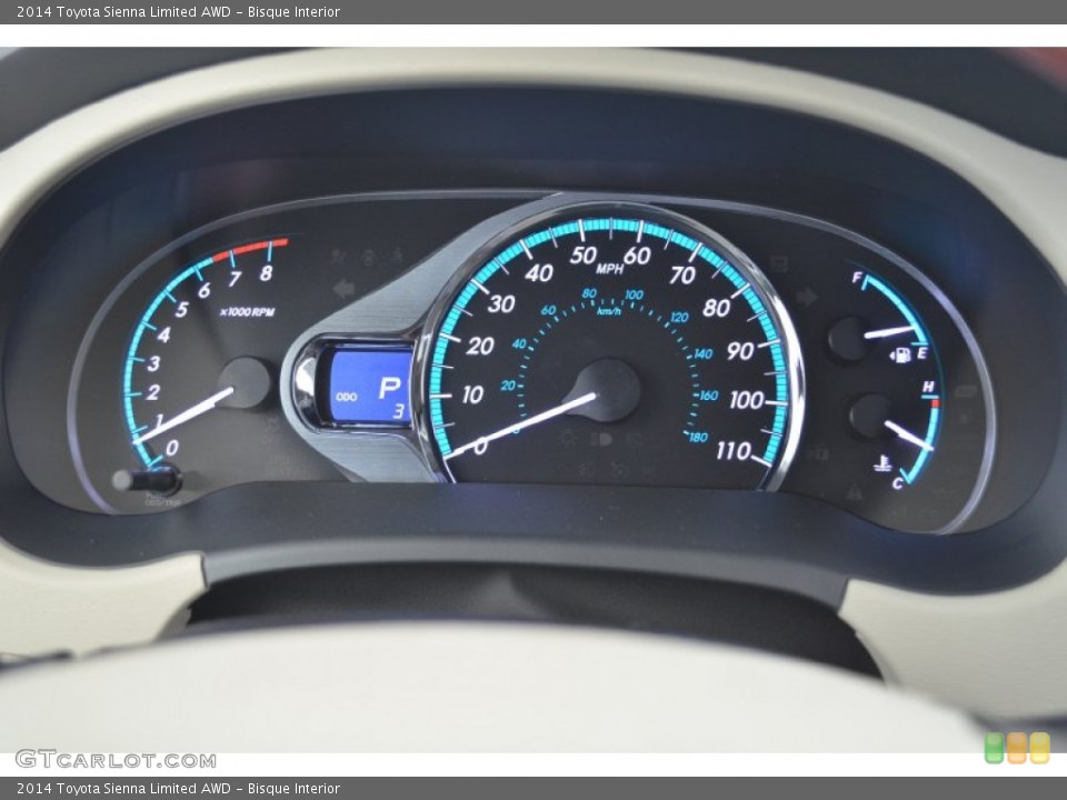 Bisque Interior Gauges for the 2014 Toyota Sienna Limited AWD #86109226