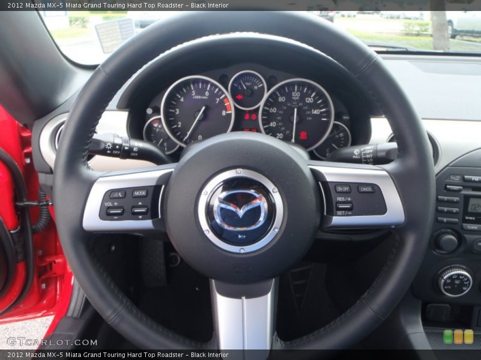 Black Interior Steering Wheel for the 2012 Mazda MX-5 Miata Grand Touring Hard Top Roadster #86117055