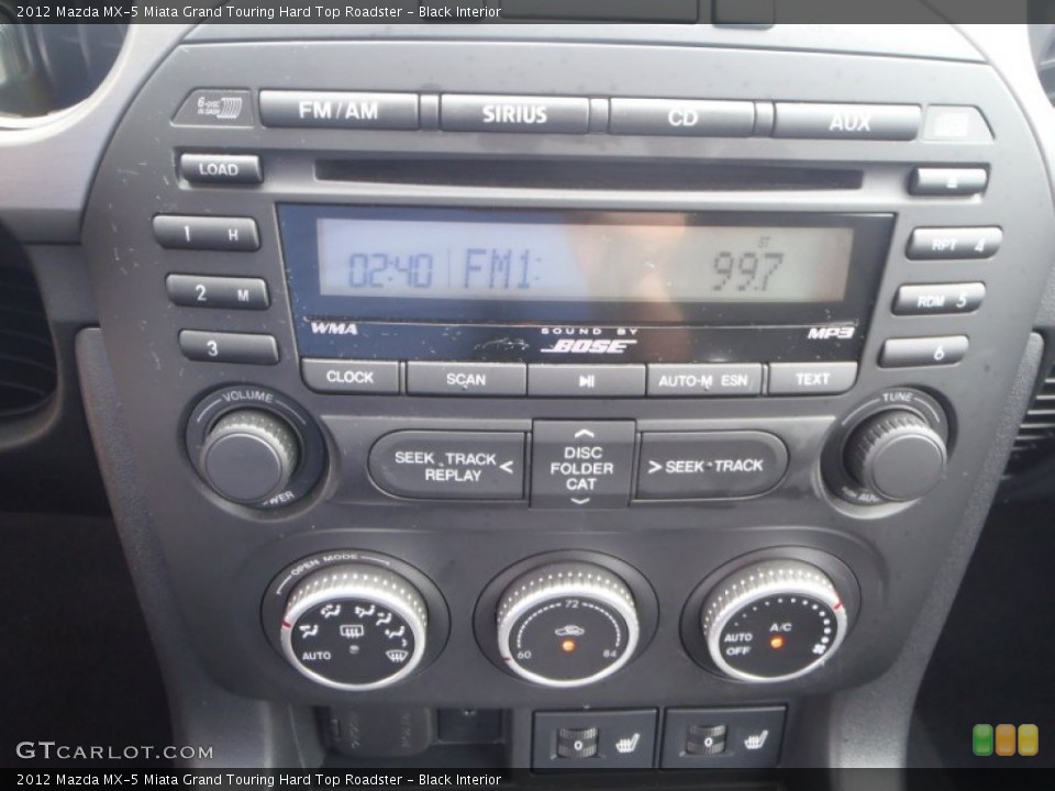 Black Interior Controls for the 2012 Mazda MX-5 Miata Grand Touring Hard Top Roadster #86117106