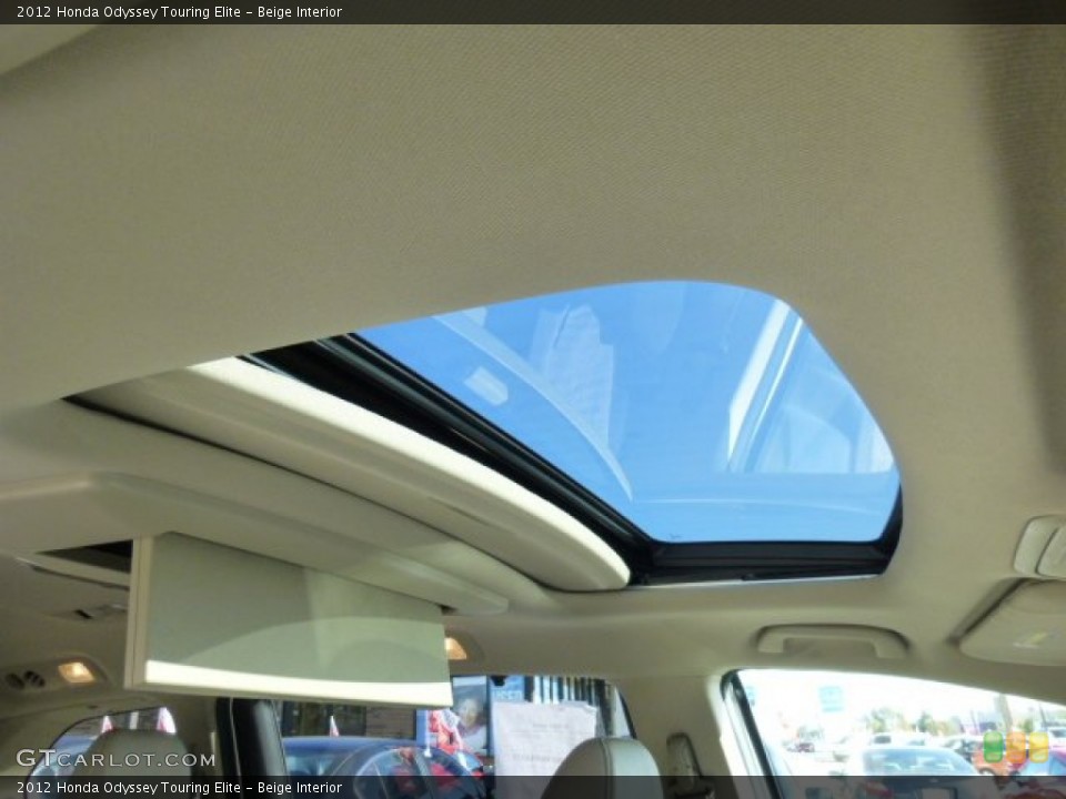 Beige Interior Sunroof for the 2012 Honda Odyssey Touring Elite #86117319