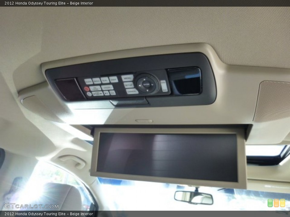 Beige Interior Entertainment System for the 2012 Honda Odyssey Touring Elite #86117361