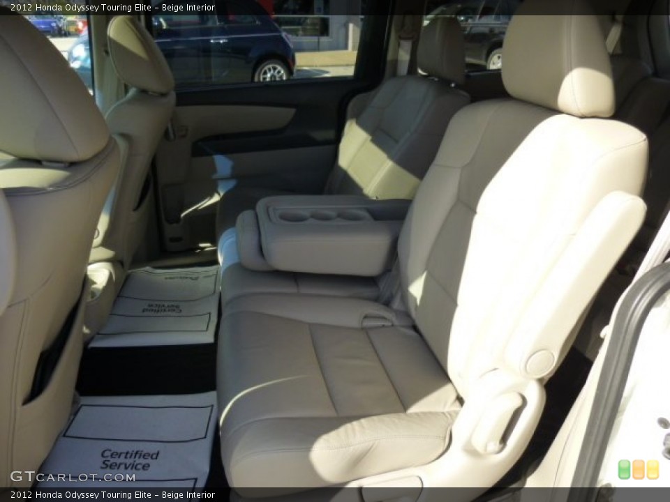 Beige Interior Rear Seat for the 2012 Honda Odyssey Touring Elite #86117404