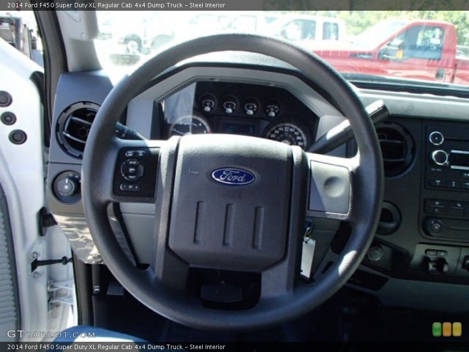 Steel Interior Steering Wheel for the 2014 Ford F450 Super Duty XL Regular Cab 4x4 Dump Truck #86118028