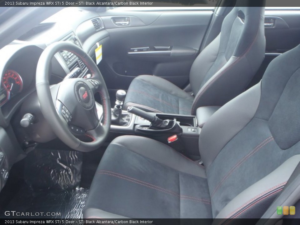 STi Black Alcantara/Carbon Black Interior Front Seat for the 2013 Subaru Impreza WRX STi 5 Door #86118082