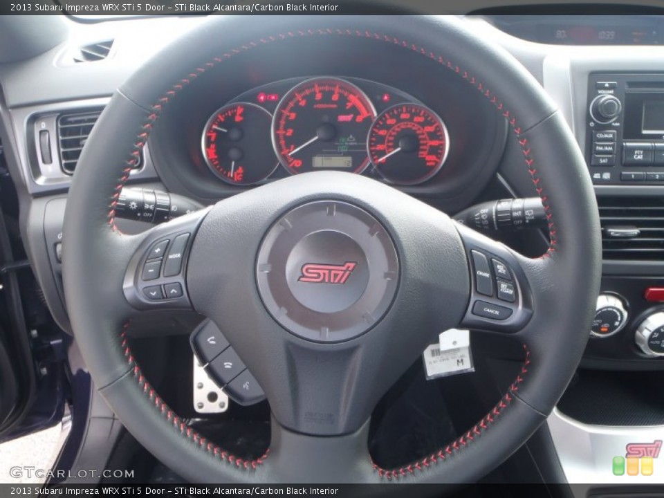 STi Black Alcantara/Carbon Black Interior Steering Wheel for the 2013 Subaru Impreza WRX STi 5 Door #86118132