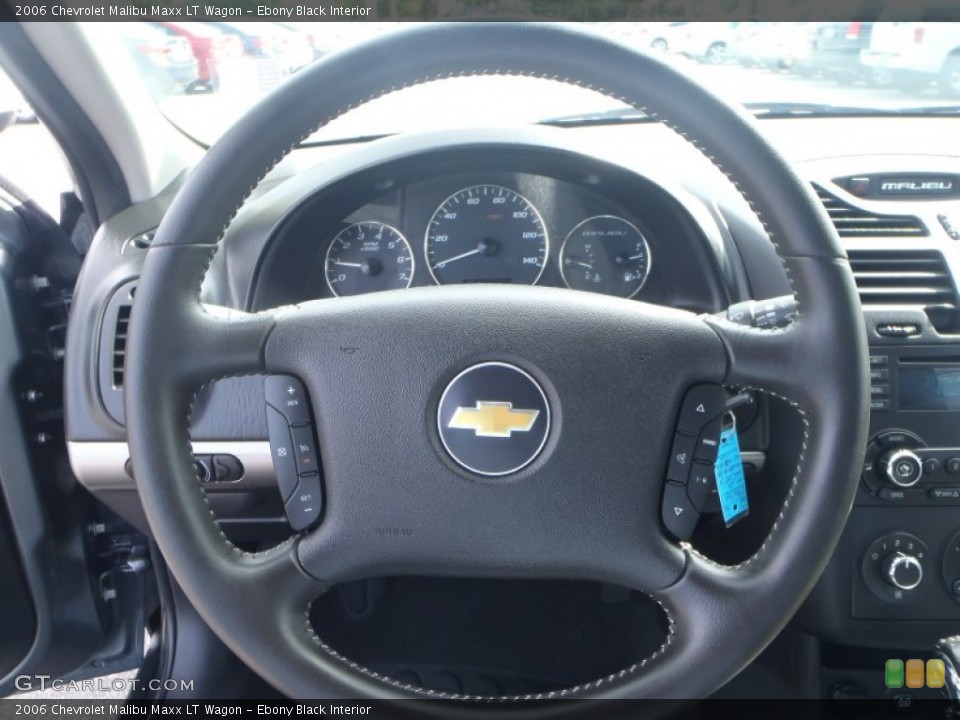 Ebony Black Interior Steering Wheel for the 2006 Chevrolet Malibu Maxx LT Wagon #86119152